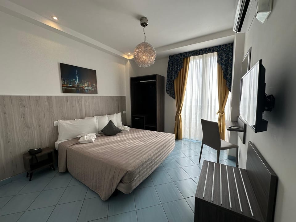 Bed, Photo of the whole room, Bedroom, towels, wardrobe