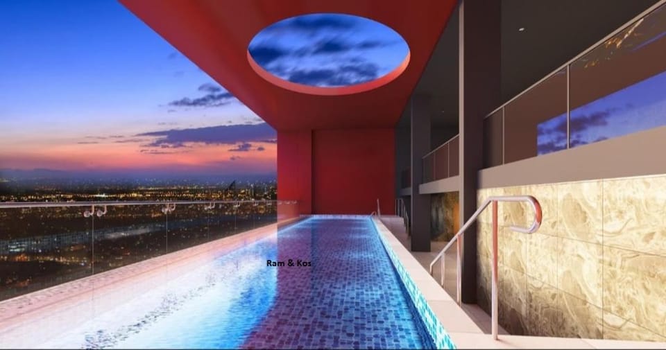 Swimming pool, Sunset