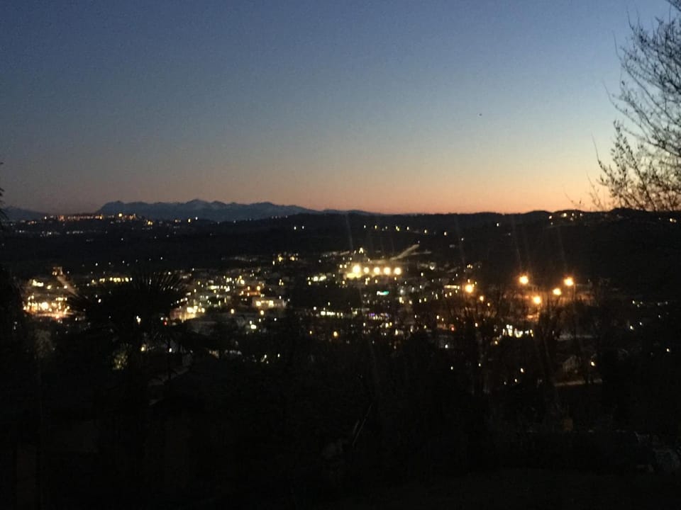 Night, Natural landscape, Mountain view