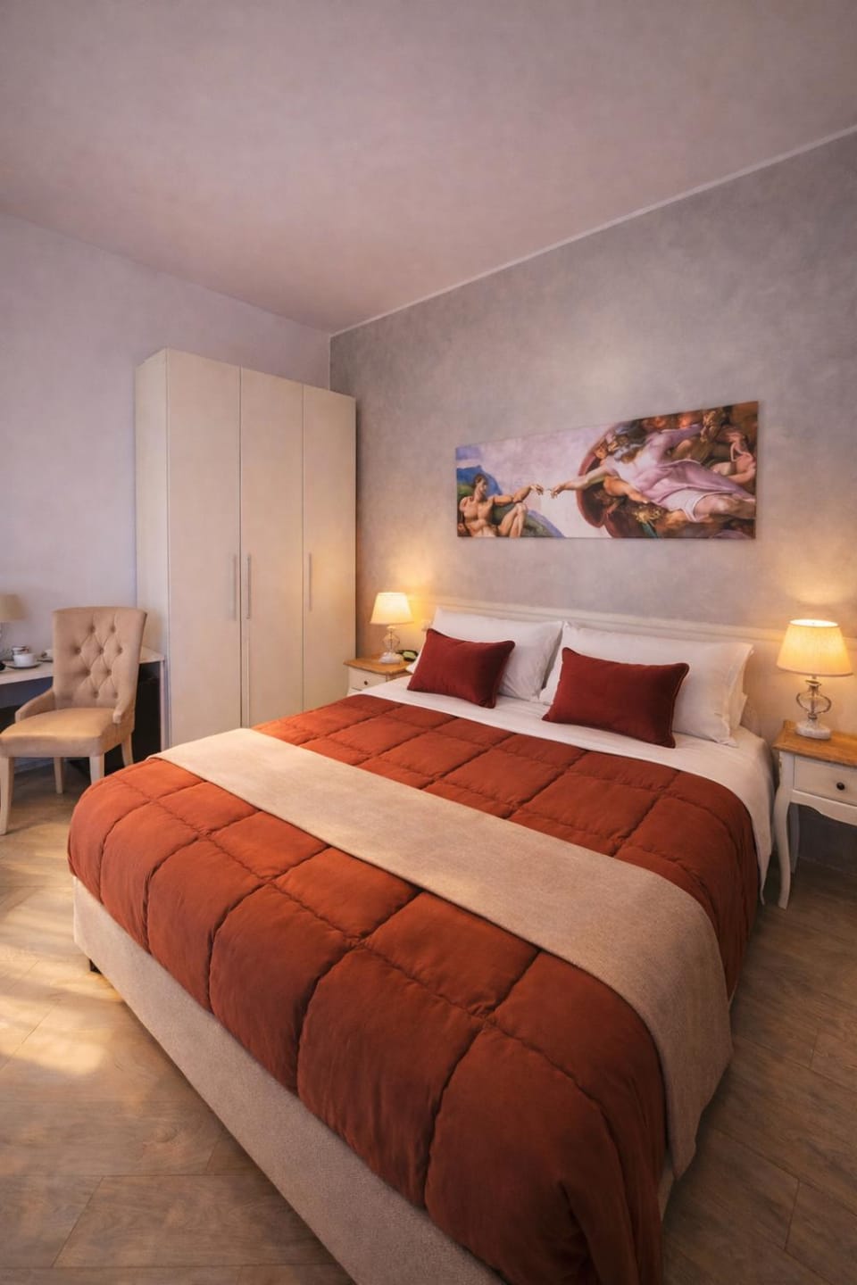 Bed, Photo of the whole room, Bedroom, wardrobe