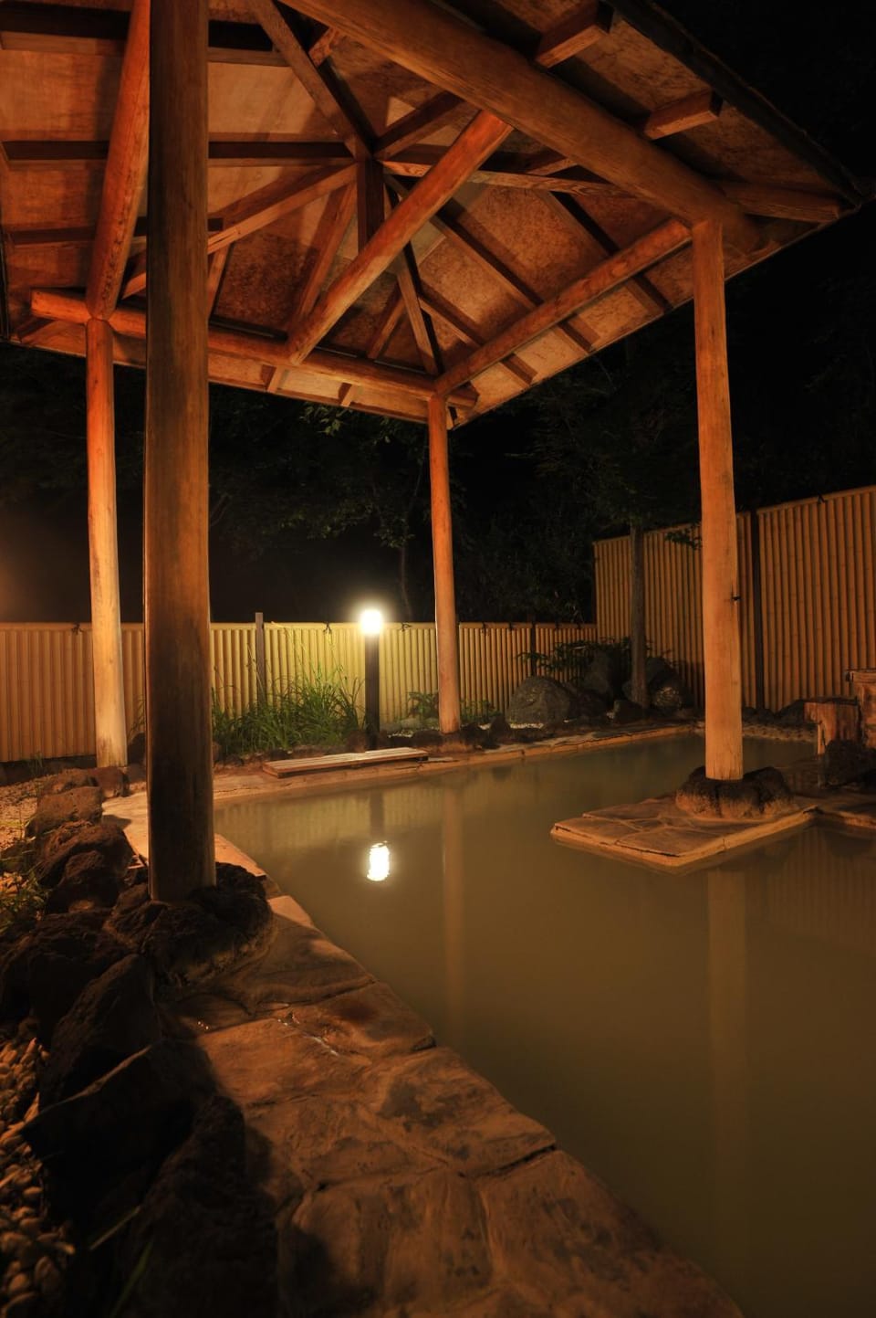 Night, Natural landscape, Hot Spring Bath, Open Air Bath