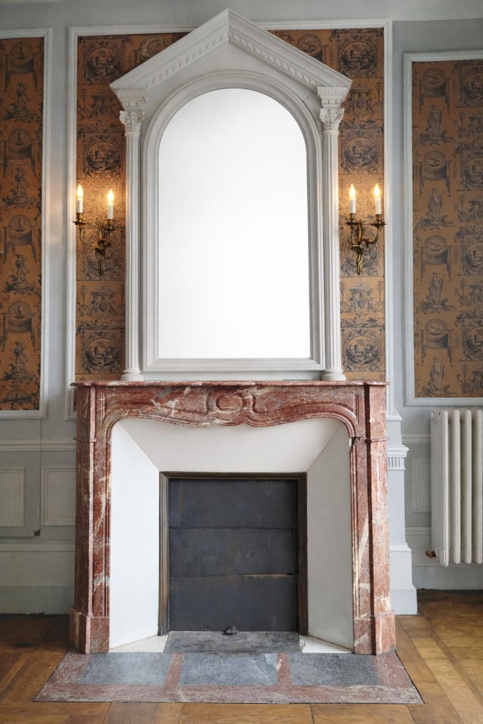 Living room, fireplace