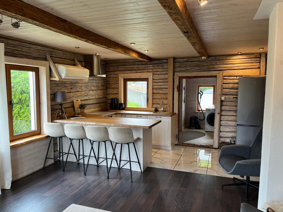 Kitchen or kitchenette, Living room, Dining area
