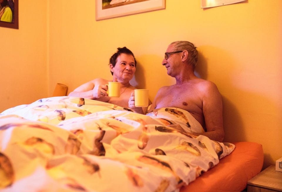 People, Food and drinks, Bedroom, Drinks