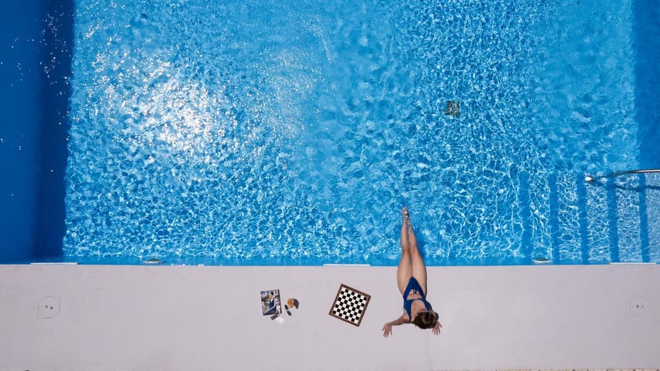 Property building, Pool view, Swimming pool