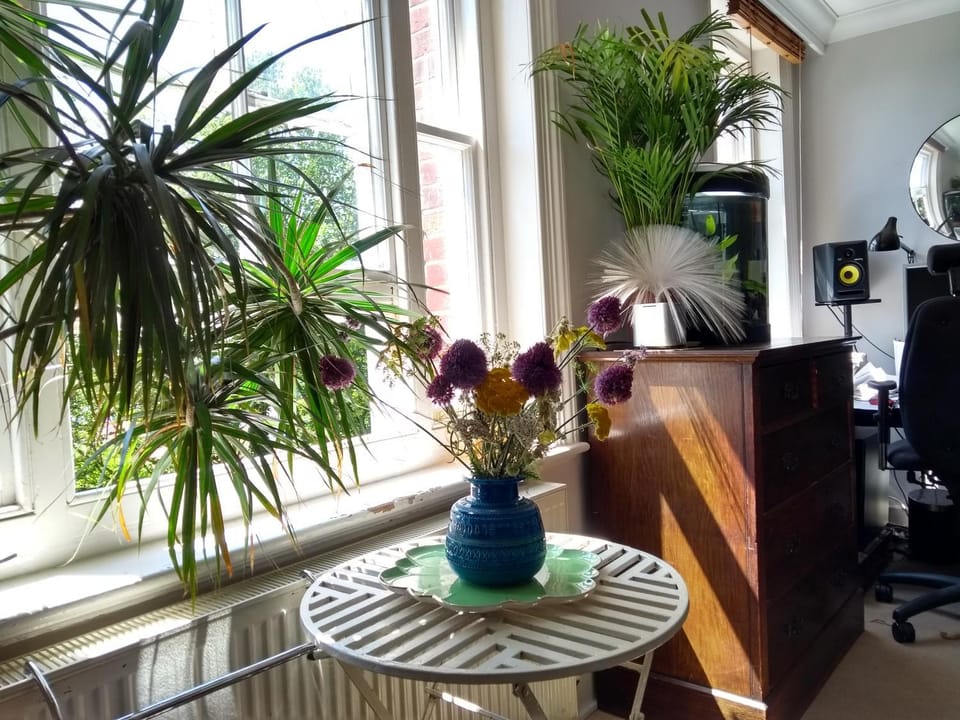 Day, Summer, Living room, Decorative detail, Seating area, Dining area, Quiet street view