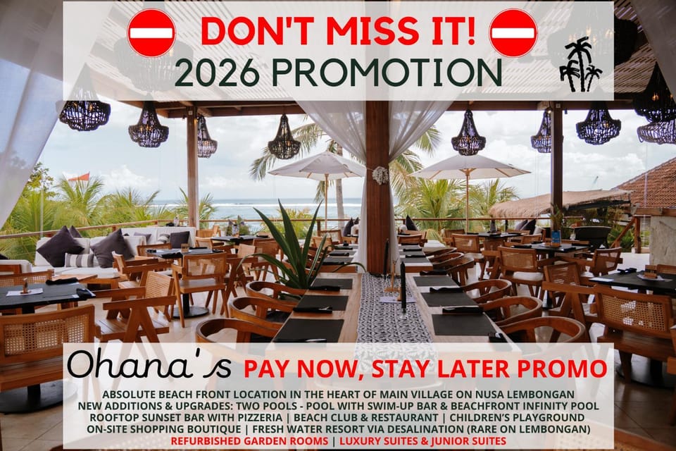 Ohana's Beachfront Resort & Beach Club Resort in Nusapenida