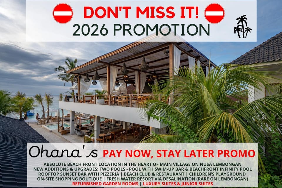 Ohana's Beachfront Resort & Beach Club Resort in Nusapenida