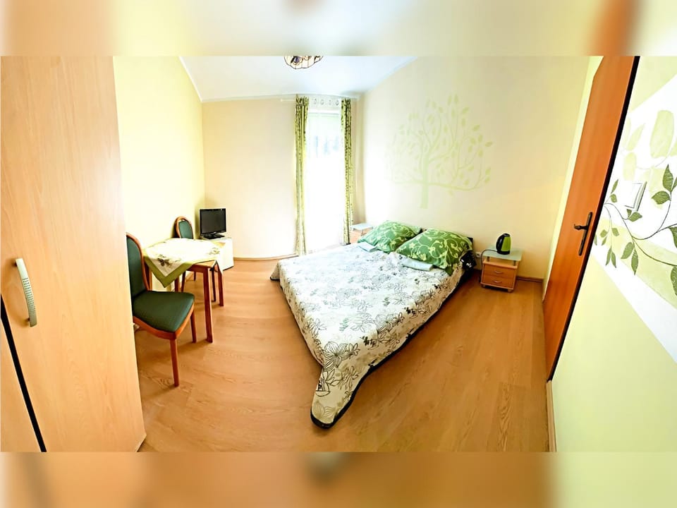 Bed, TV and multimedia, Photo of the whole room, furniture, wardrobe