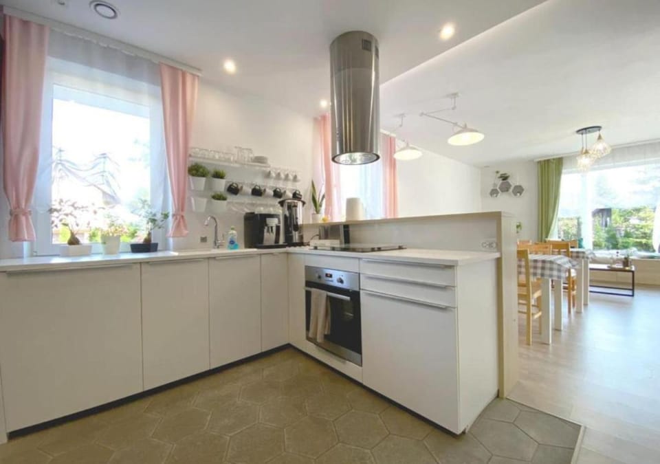 Kitchen or kitchenette, stove, kitchen