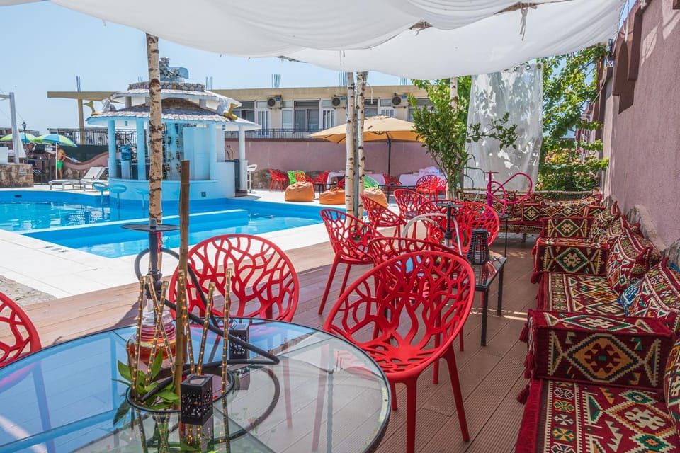 Patio, Day, Pool view, Swimming pool