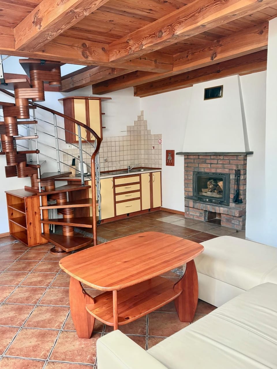 Living room, fireplace