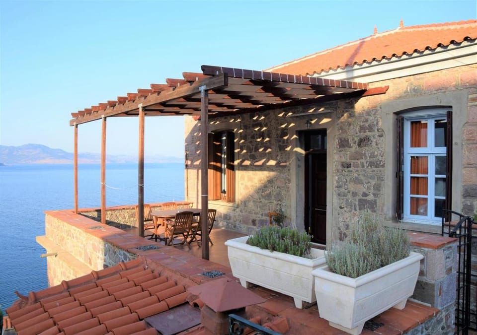 Patio, Facade/entrance, Sea view