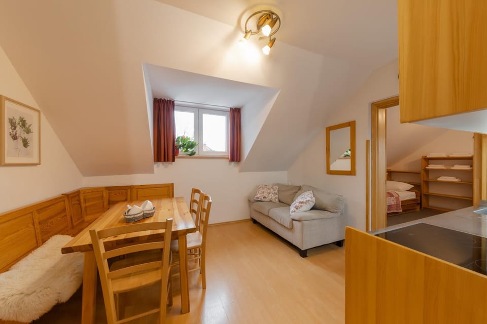 Kitchen or kitchenette, Living room, Seating area
