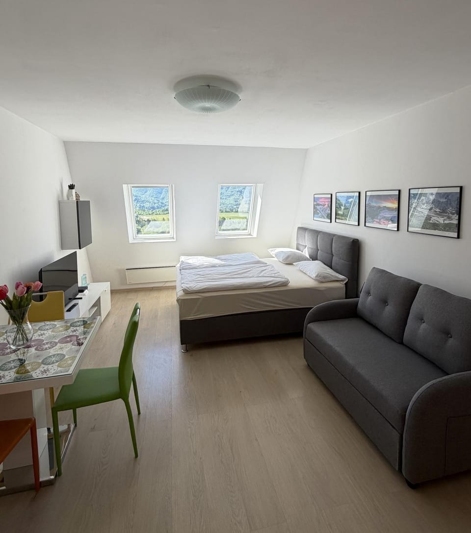 Bed, Living room, Photo of the whole room