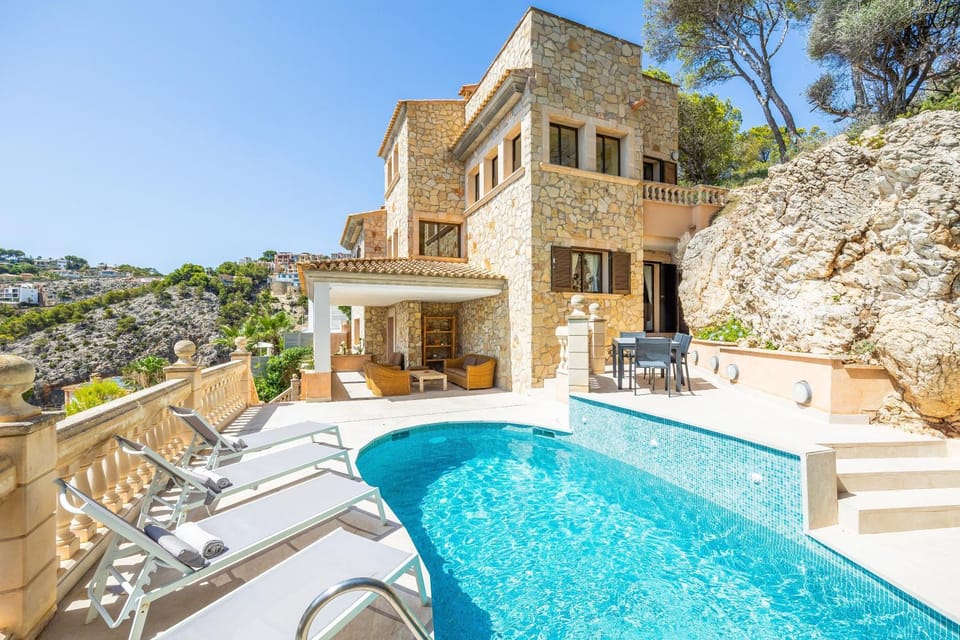 Property building, Living room, Swimming pool