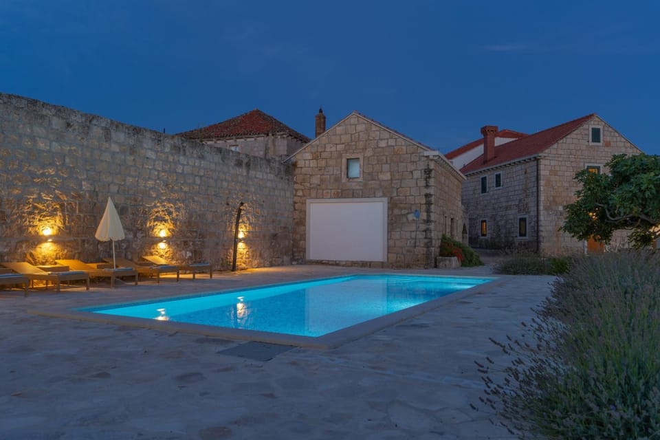 Property building, Night, Other, Pool view, Swimming pool