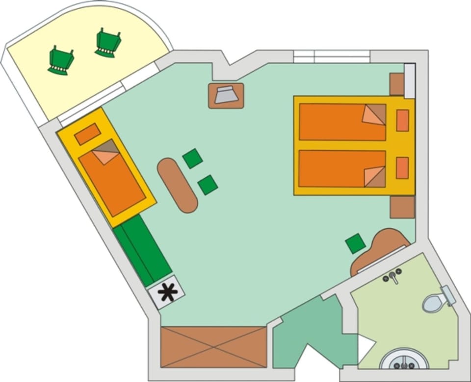 Shower, Toilet, Bathroom, TV and multimedia, Balcony/Terrace, Bedroom