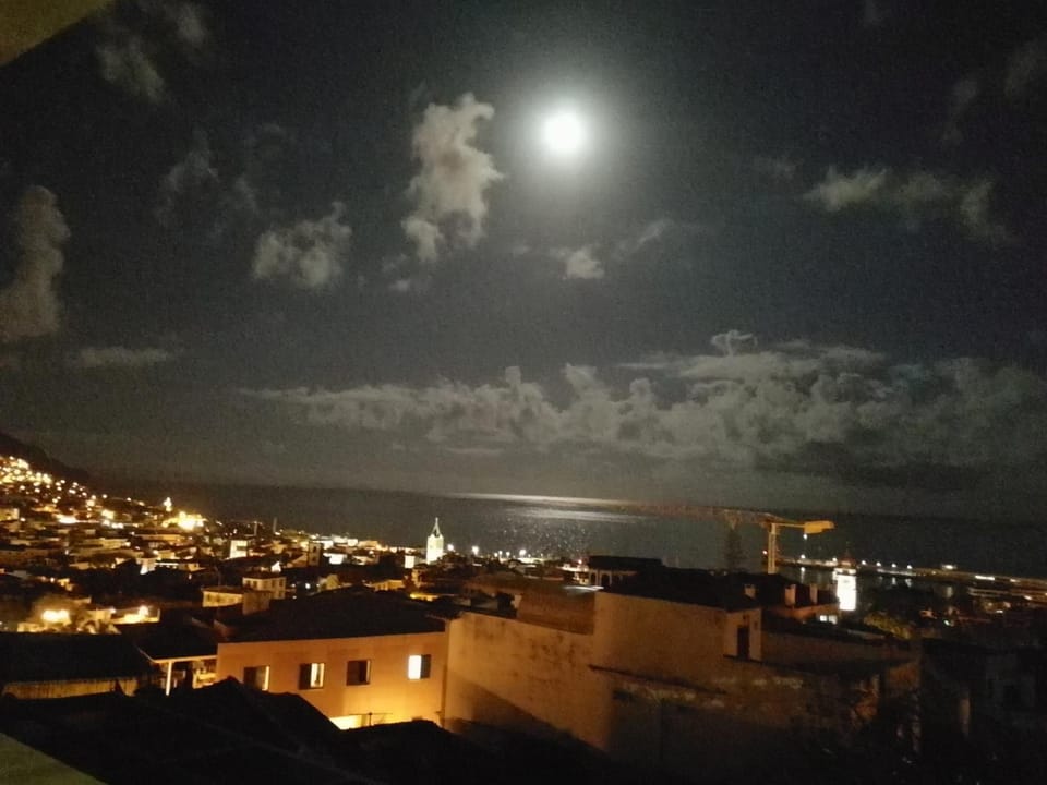 Night, City view, Sea view