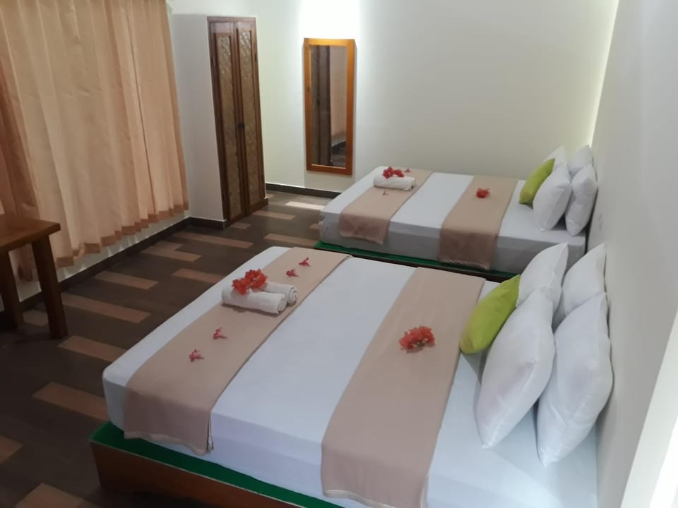 Bed, Bedroom, towels, wardrobe
