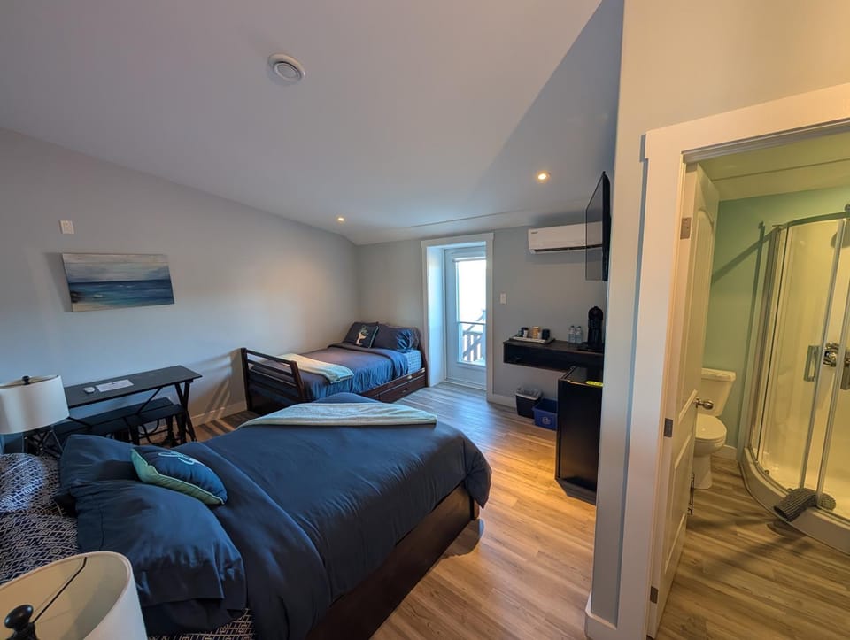 Bathroom, TV and multimedia, Living room, Photo of the whole room, Bedroom, towels, air conditioner