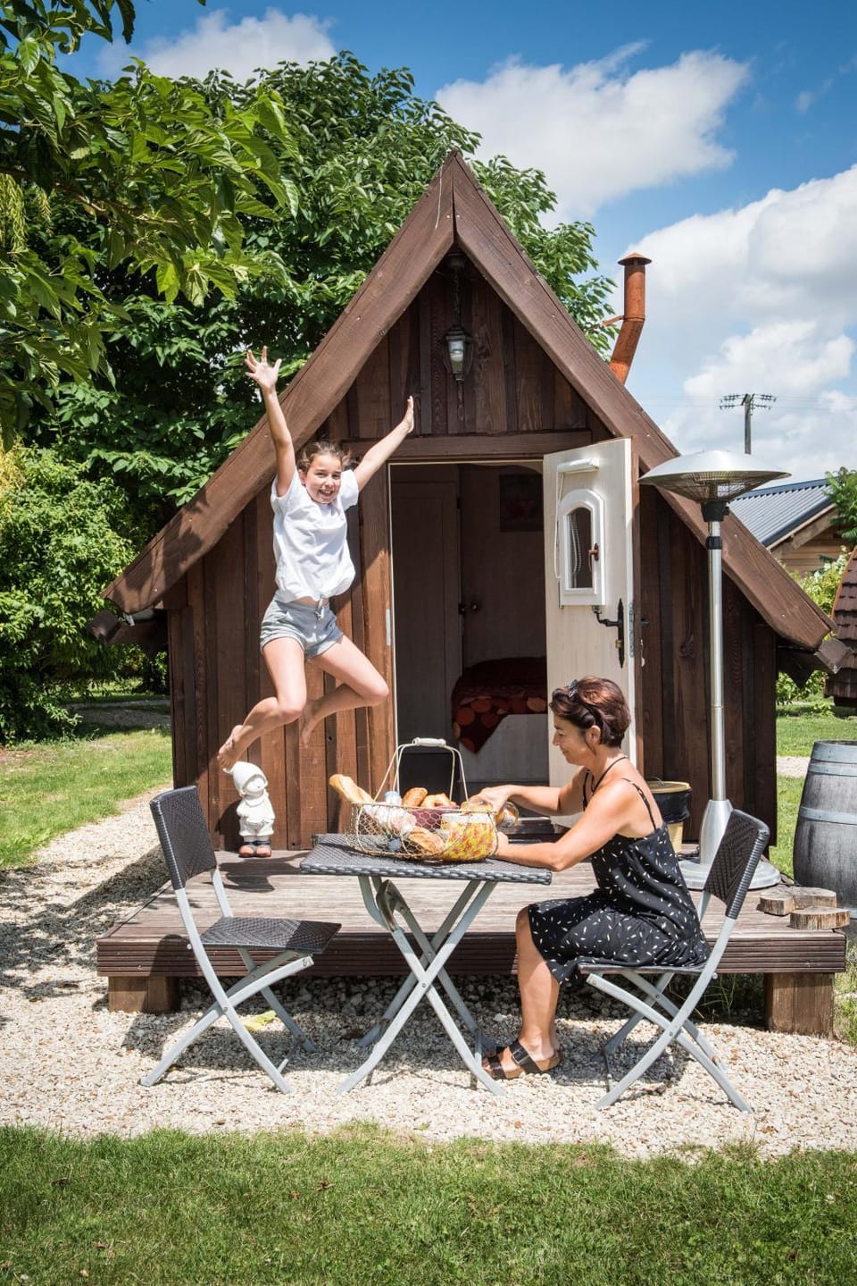 Patio, People, Natural landscape, Summer, Breakfast, children, Family
