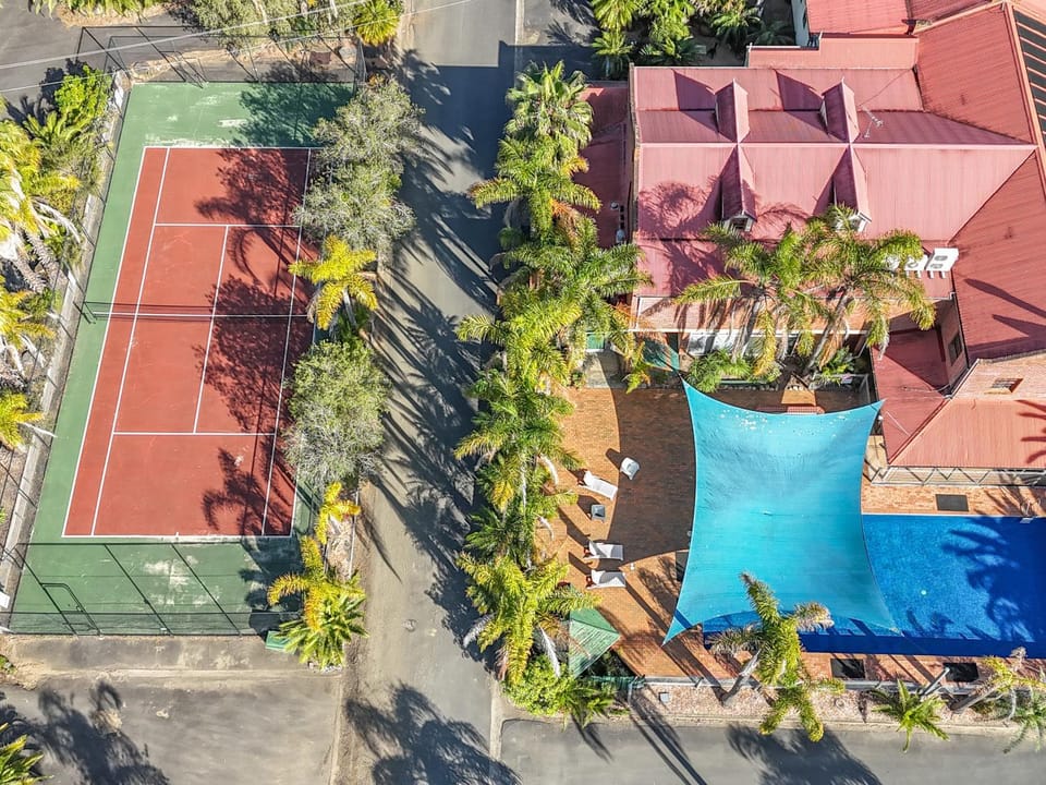 Day, Bird's eye view, Tennis court, Pool view, Swimming pool