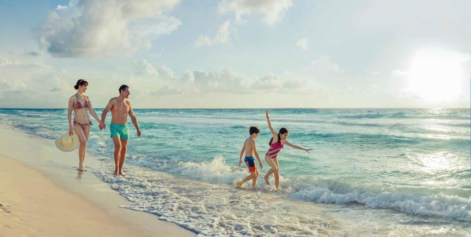 Beach, Sea view, children, Family