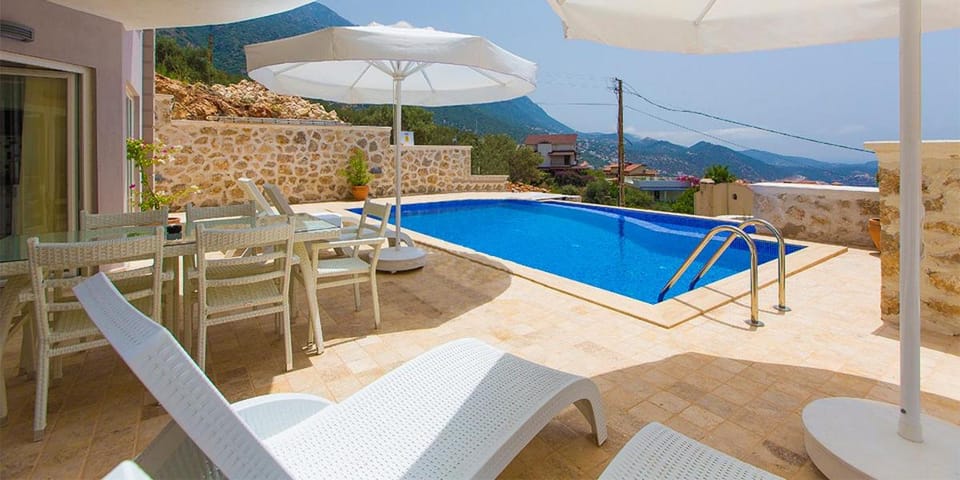 Patio, Natural landscape, Swimming pool