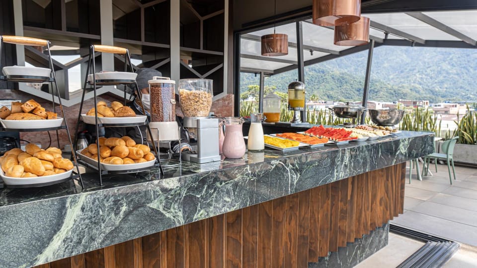Natural landscape, Food, Mountain view, Breakfast, Buffet breakfast