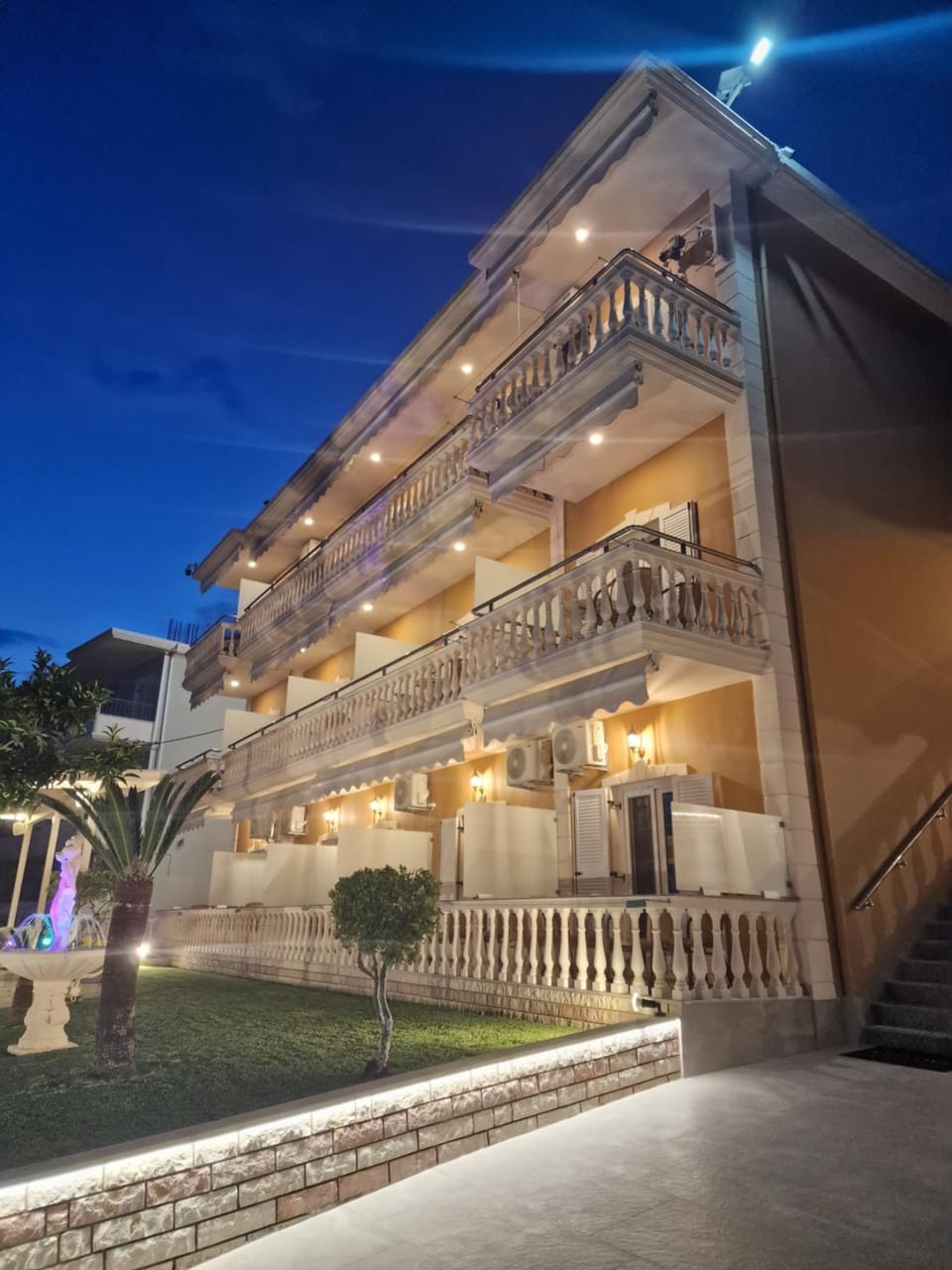 Property building, Night, Balcony/Terrace