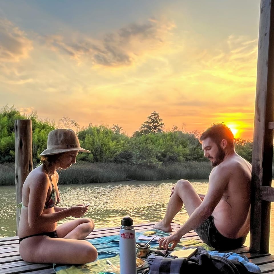 Natural landscape, Guests, River view, Sunset