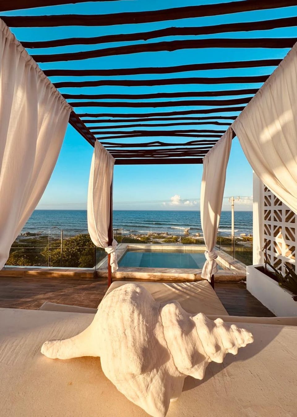 Balcony/Terrace, Seating area, Pool view, Sea view, Swimming pool