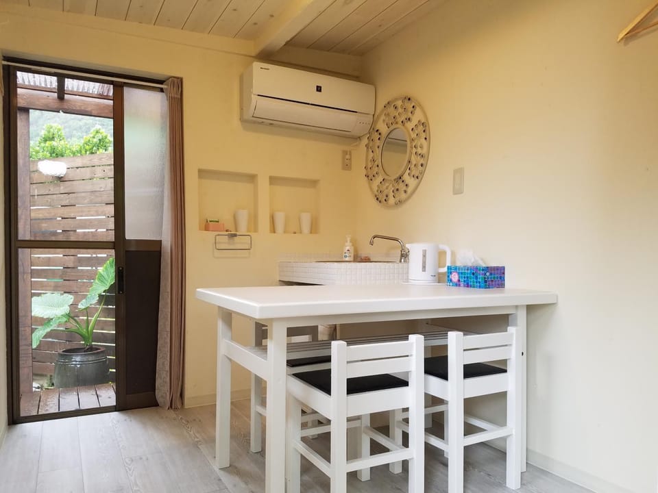 Dining area, air conditioner