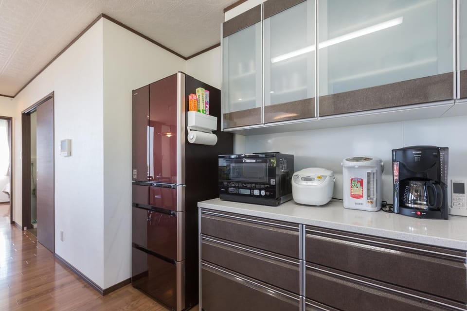 Kitchen or kitchenette, toaster