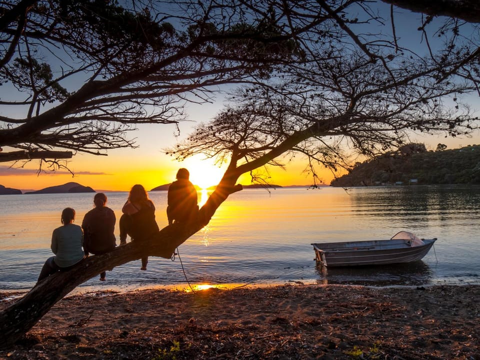 People, Beach, Sunset