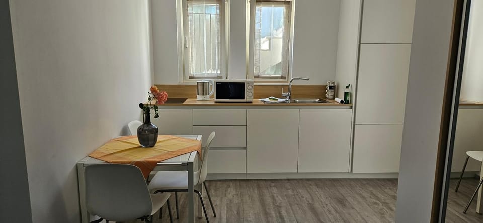 Kitchen or kitchenette, Dining area, stove