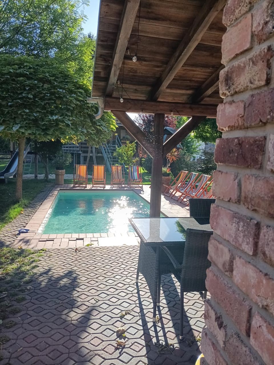 Patio, Day, Pool view, Swimming pool, Swimming pool, sunbed