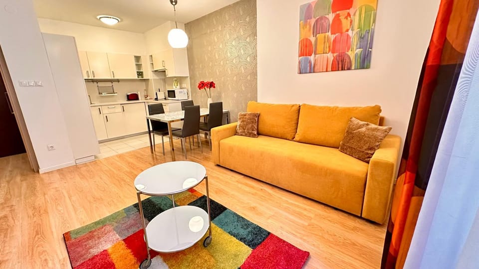 Kitchen or kitchenette, Living room, Seating area, Dining area, oven, stove, toaster