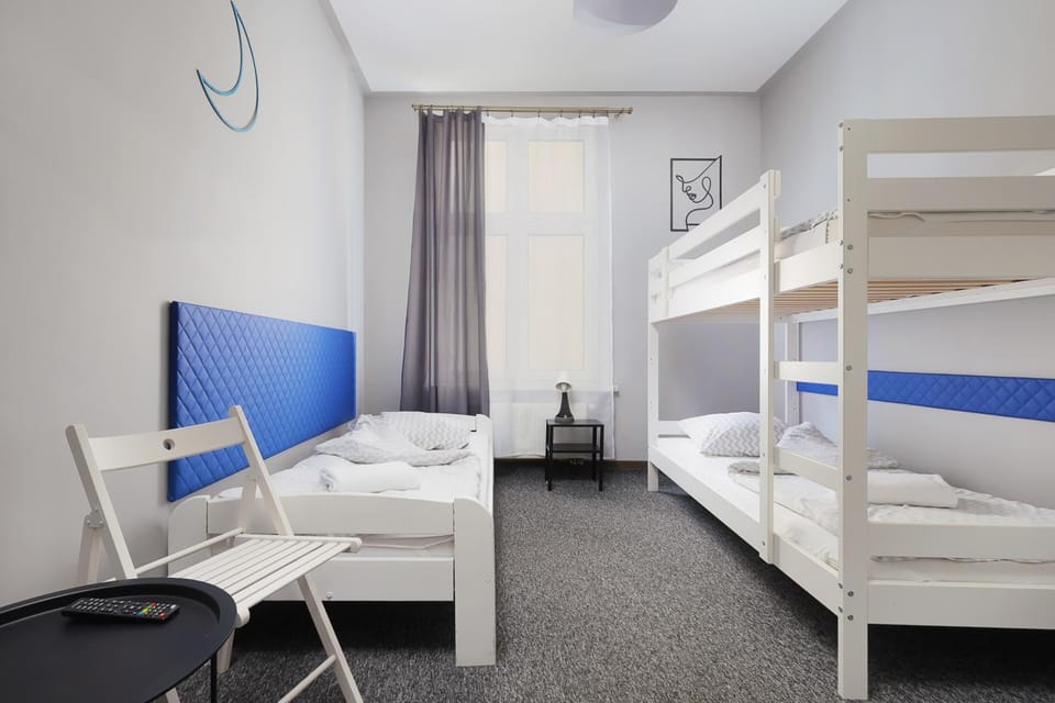 Bed, Bedroom, bunk bed, hair dresser, towels