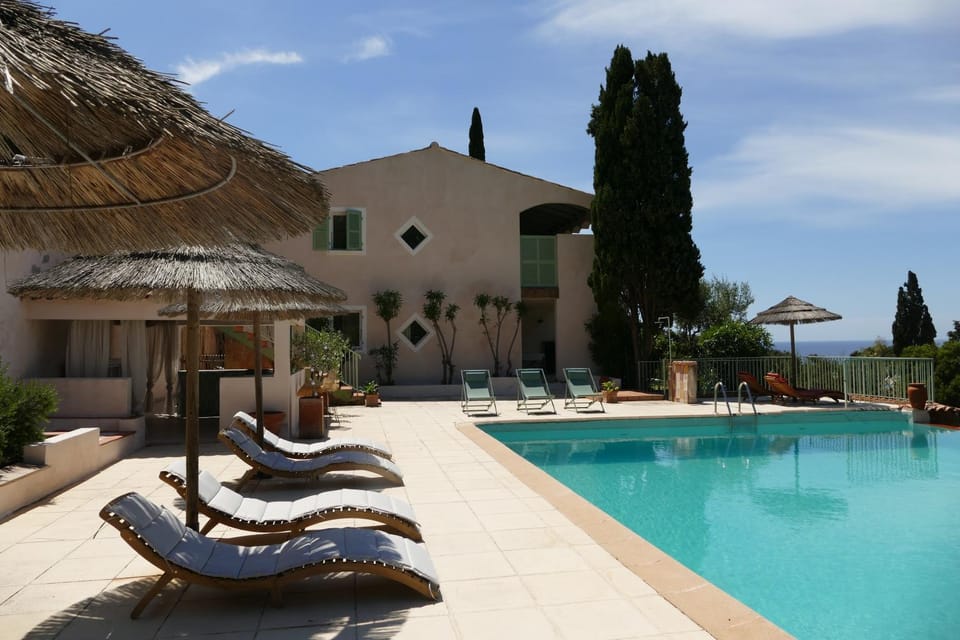 Property building, Mountain view, Pool view, Sea view, sunbed