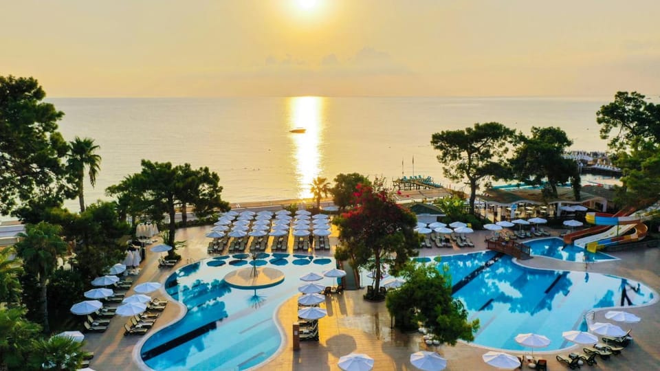 Pool view, Sea view, Swimming pool, Sunrise