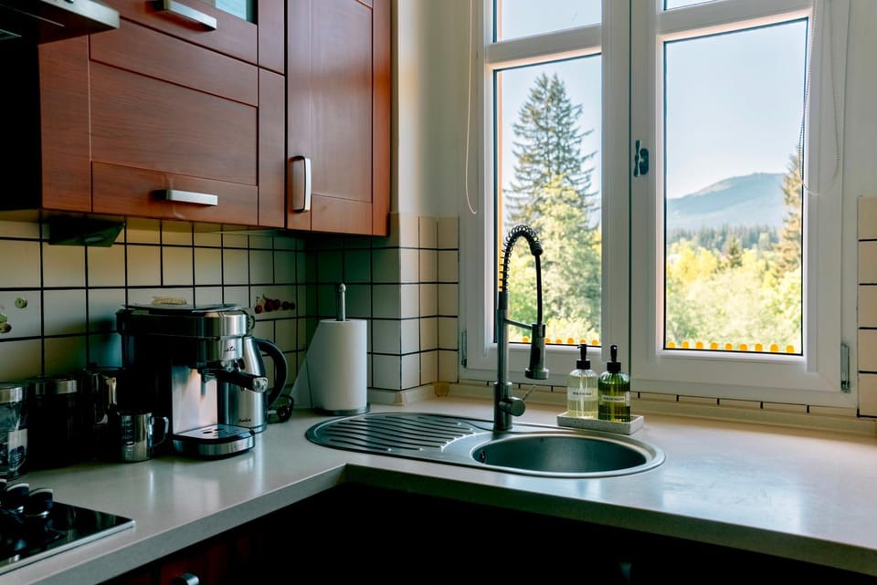 Natural landscape, Coffee/tea facilities, Kitchen or kitchenette, Mountain view