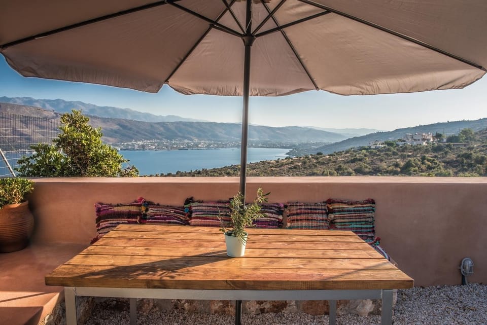 Patio, Seating area, Mountain view, Sea view