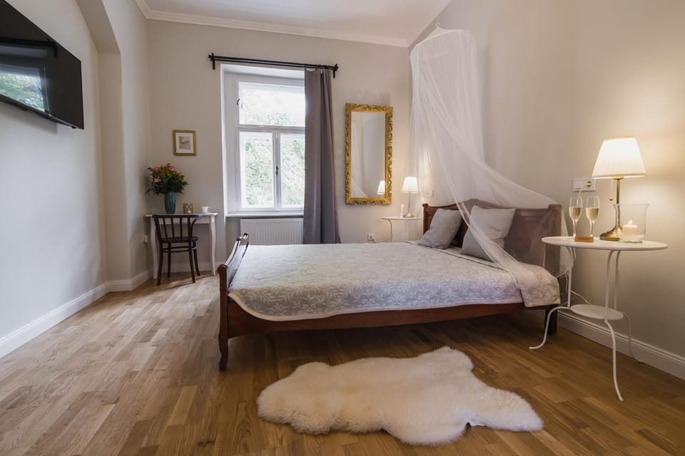 Shower, Bed, Bathroom, TV and multimedia, Bedroom, Landmark view, locker, towels, wardrobe, air conditioner