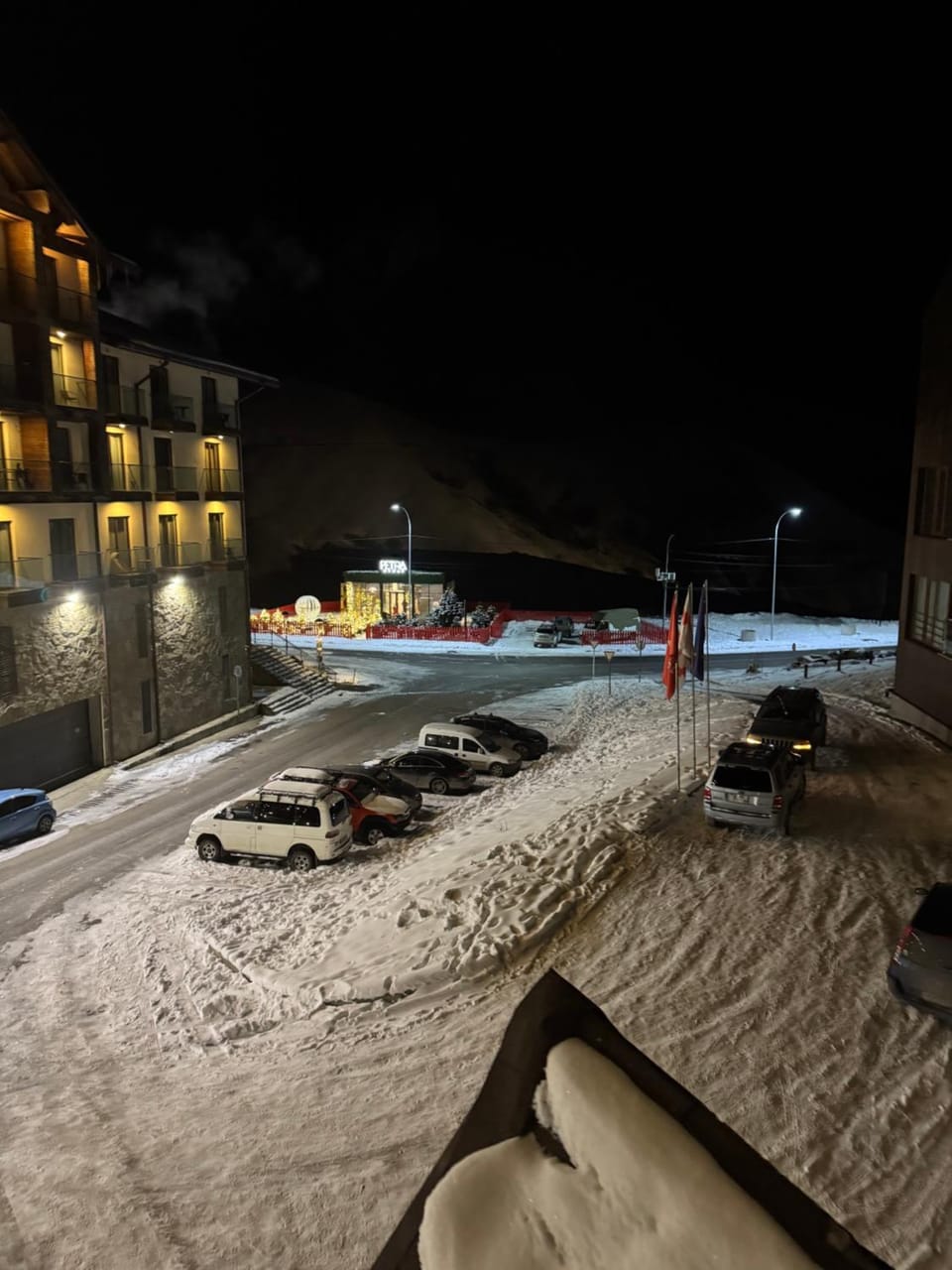 Night, Winter, Parking