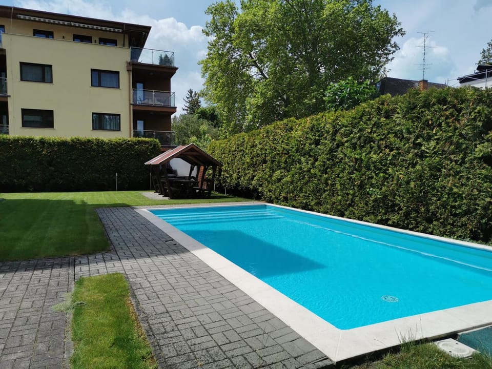 Property building, Garden, Garden view, Swimming pool