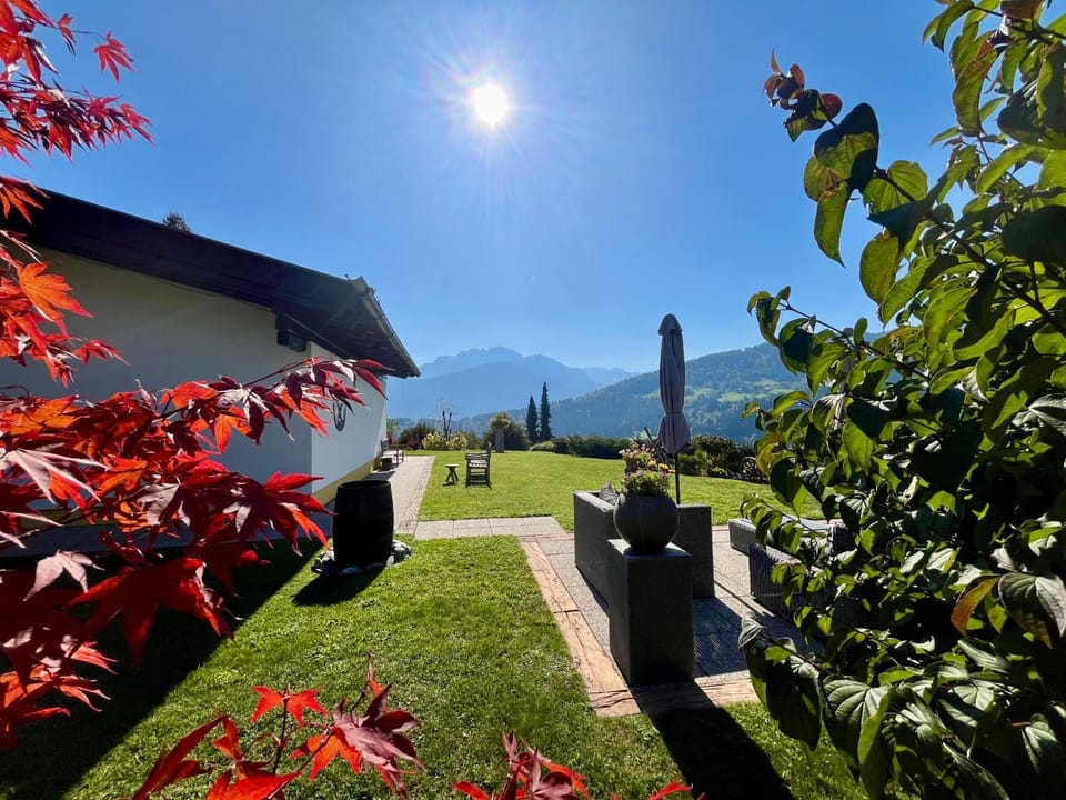 Day, Garden, Mountain view