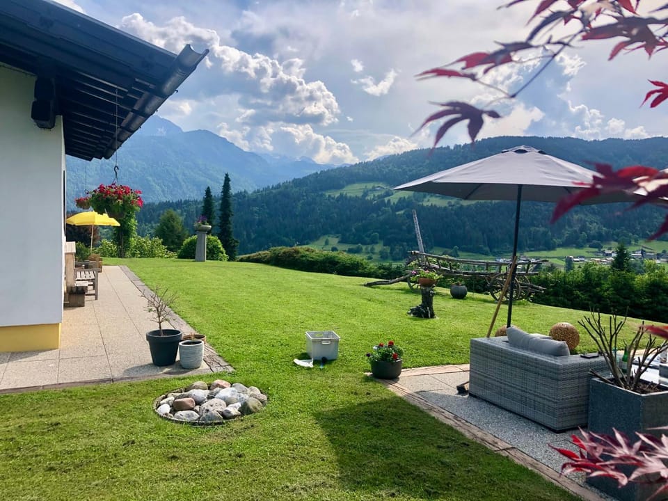 Summer, Garden, Garden, Seating area, Garden view, Garden view, Landmark view, Mountain view