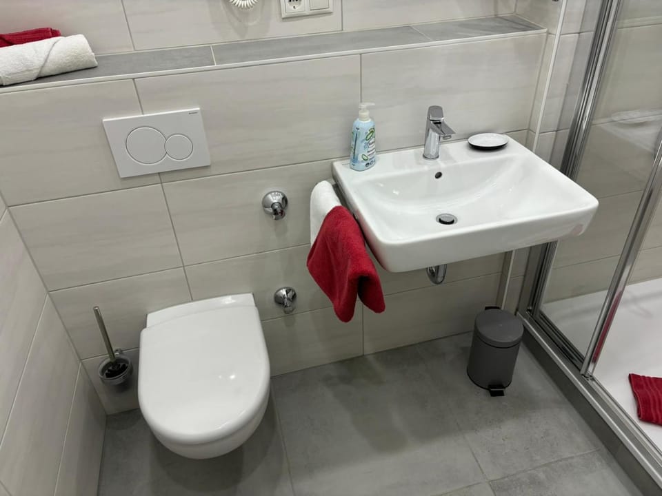 Toilet, Bathroom, towels